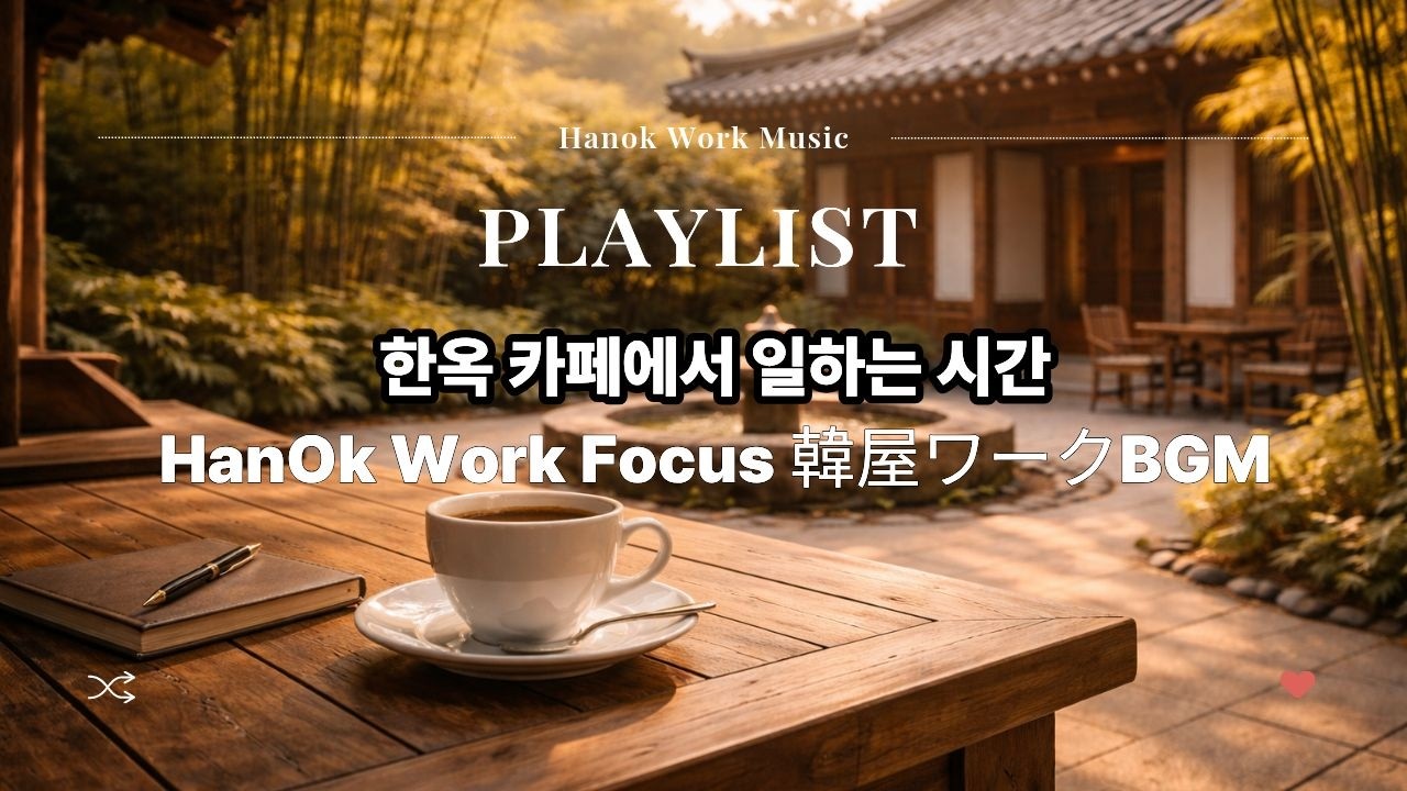 ☕ 고급 한옥 카페 힐링 Playlist Vol.3  일할 때 그냥 틀어만 놓으세요  Premium Hanok Café Music|  韓屋カフェ ヒーリング音楽 🎷