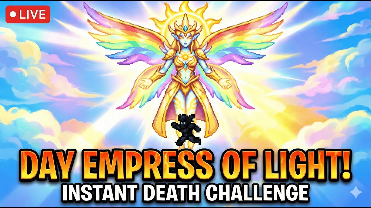 Terraria - Day 20  (For the Worthy) EMPRESS OF LIGHT 💀