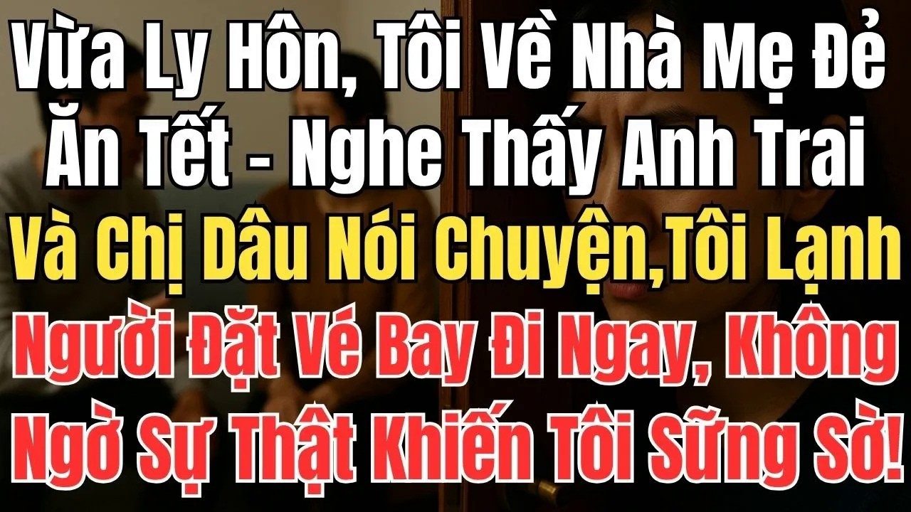 Vừa Ly Hôn, Tôi Về Nhà Mẹ Đẻ Ăn Tết. Nghe Thấy Anh Trai Và Chị Dâu Nói Chuyện, Tôi Lạnh Người Đặt Vé