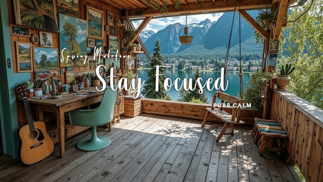 Calm Acoustic Guitar Music - Cozy Spring Room Session | Relaxation & Focus with Guitar Tunes