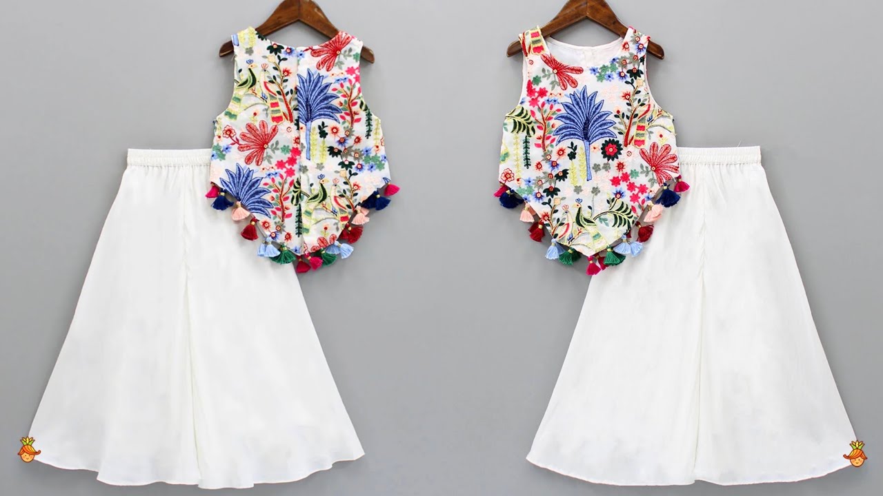 Trendy Baby Top With Flared Palazzo Pant Cutting and Stitching | DIY Trending Baby Top With Palazzo