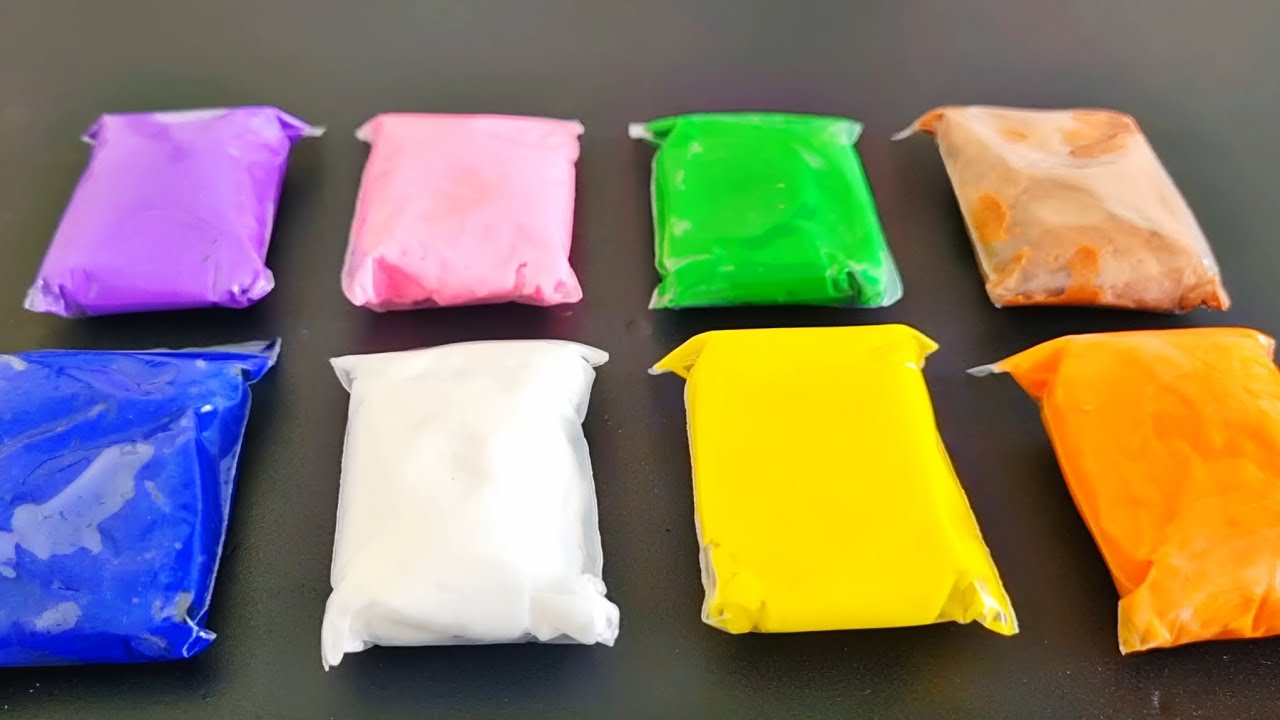 Satisfying Clay Cutting ASMR 🔪 Colorful Slime Packs & Relaxing Sounds