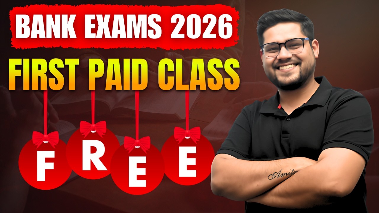 Bank Exams 2026 | First Paid Class FREE 🔥 SBI PO / IBPS PO / RRB PO By Ankush Lamba