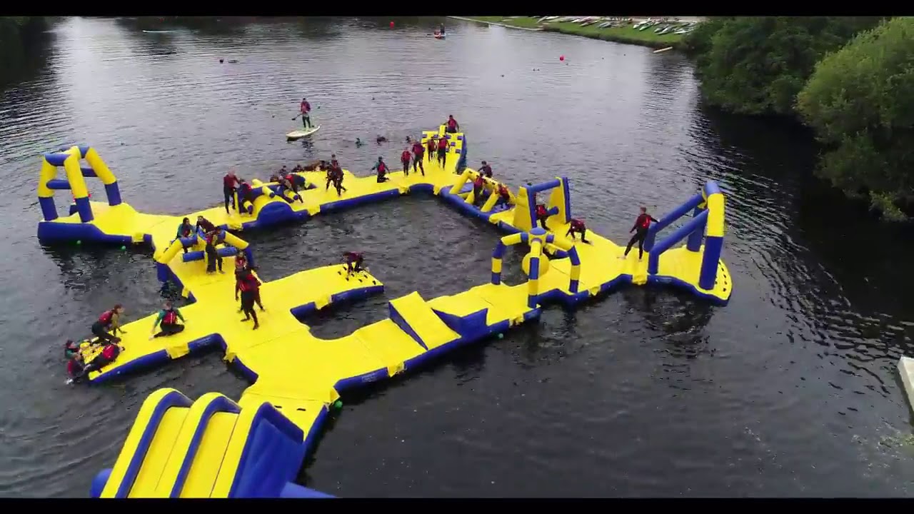 Large inflatable aqua park lagoon wipeout inflatable water parks