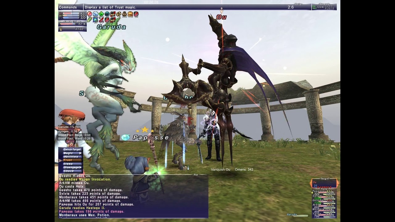 FFXI Omen Ou SMN solo with trusts