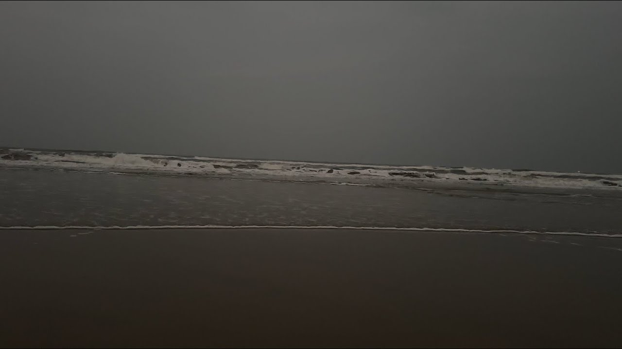 Calm Sea Waves While Waiting for Darkness