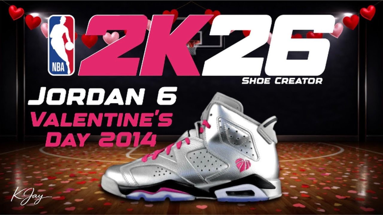 NBA 2K26 Shoe Creator - How to make Air Jordan Retro 6 'Valentine's Day 2014'