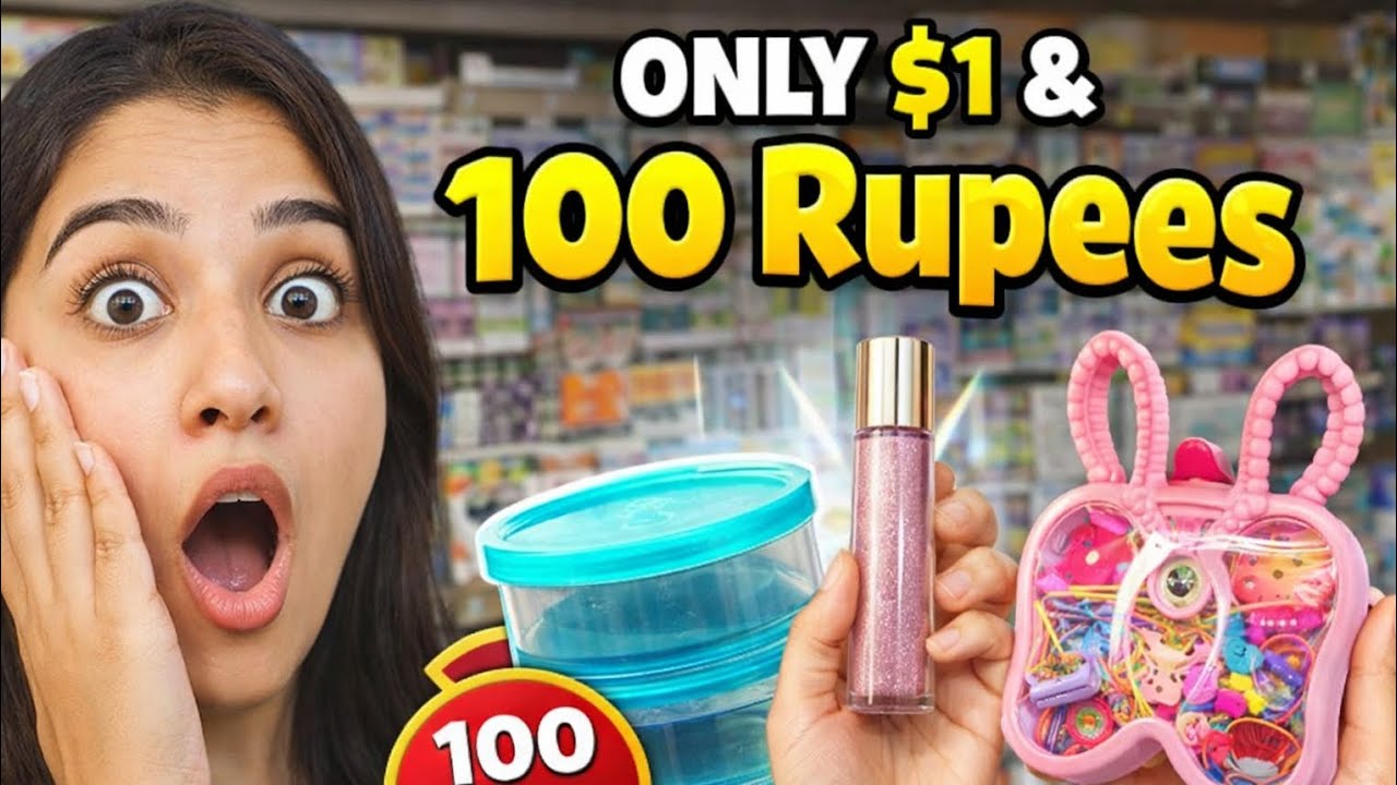 $1 Dollar Store Shopping Haul | Everything Under 100 Rupees 😳