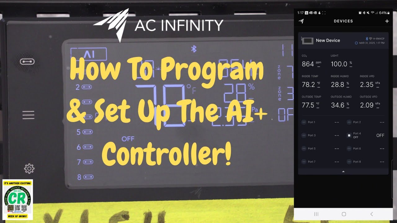 How To Connect To WIFI & Program The AC Infinity AI+ Controller!