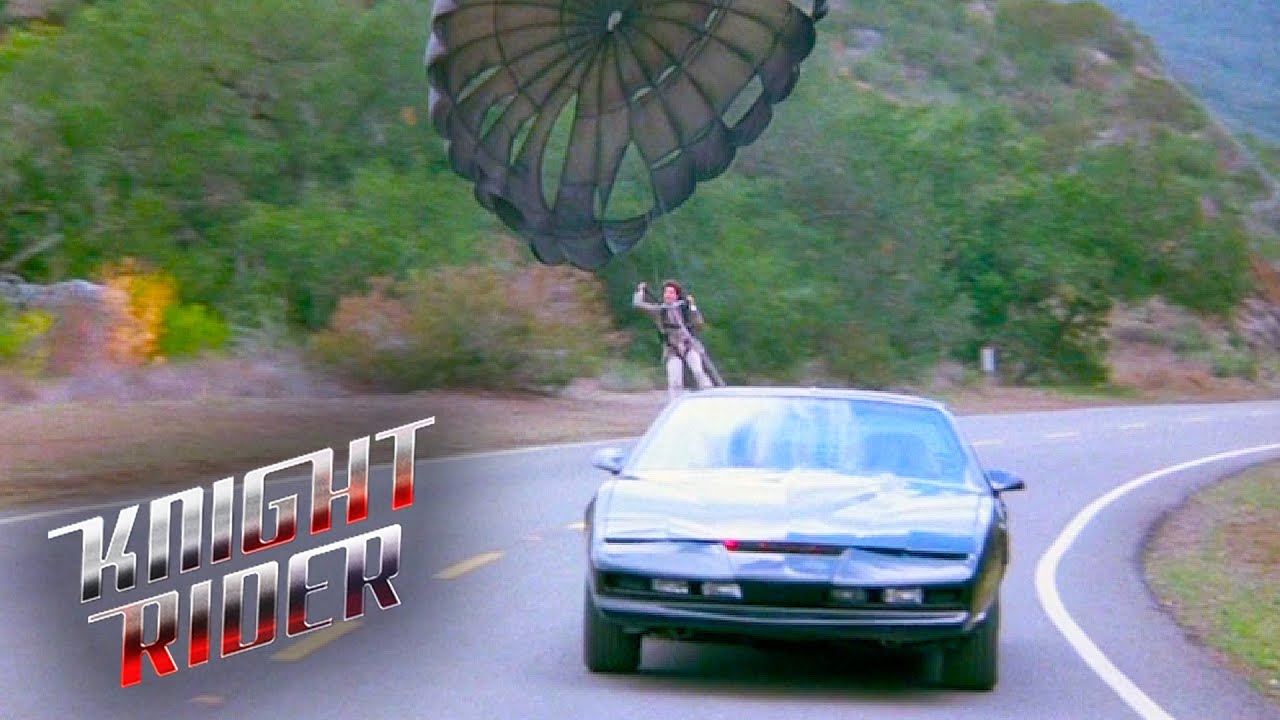 Michael Parachute is Dragged By KITT | Knight Rider