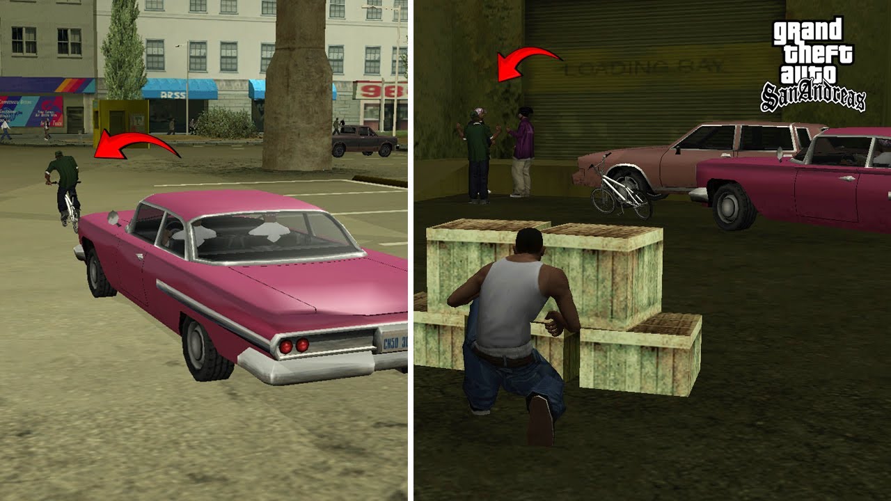 If you FOLLOW SWEET in the First Mission of GTA San Andreas (Secret Cutscene)
