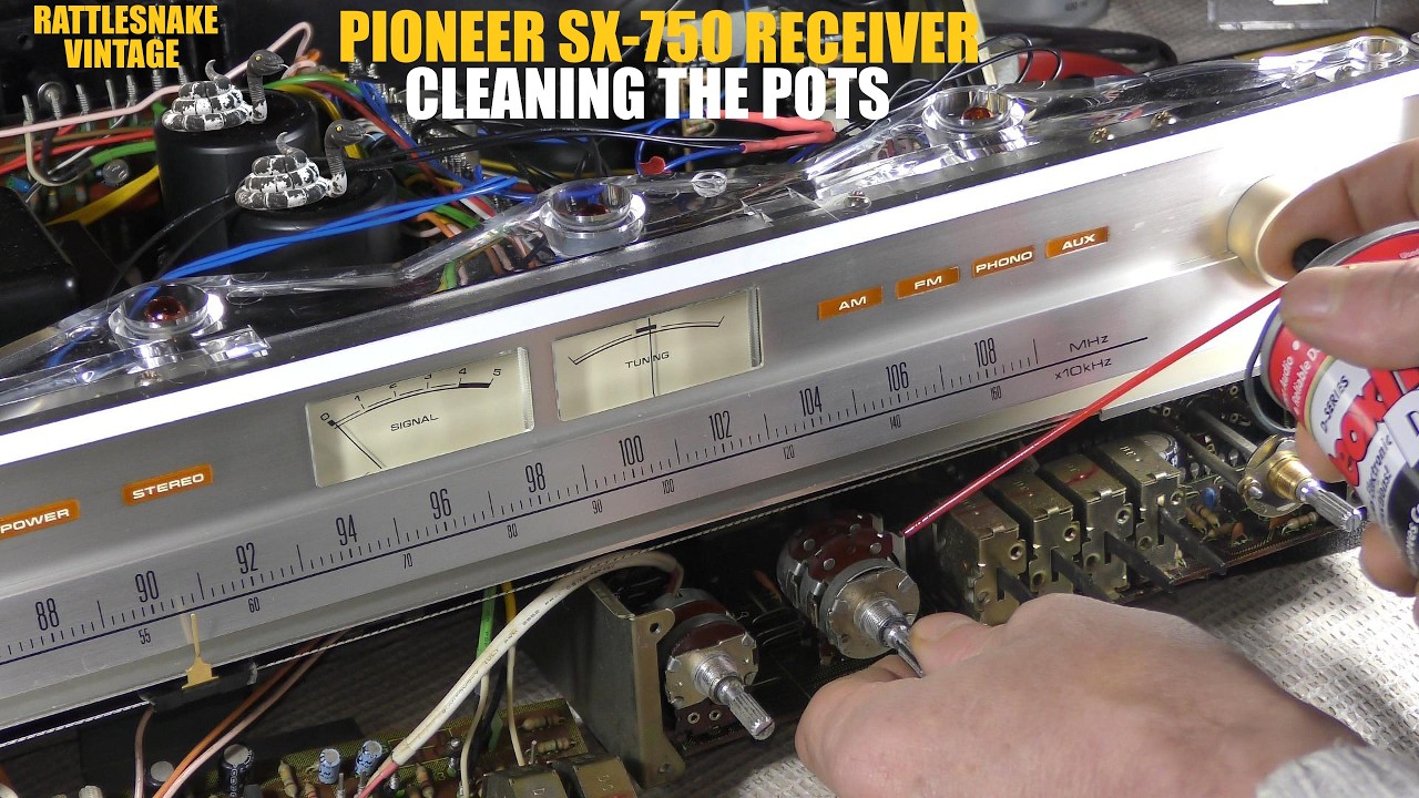 DEOXIT VINTAGE PIONEER SX 750 RECEIVER AMPLIFIER POT CLEANING HIFI AMP AUDIO STEREO SERVICE REPAIR