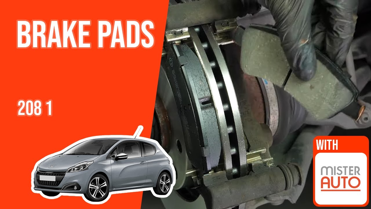 How to replace the front brake pads Peugeot 208 mk1 🚗