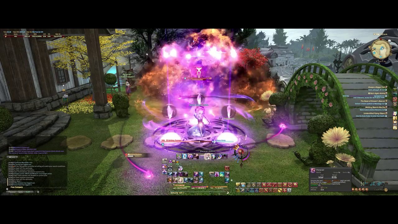 FFXIV 4.05 - BLM Rotation - 4950 DPS [3:05]