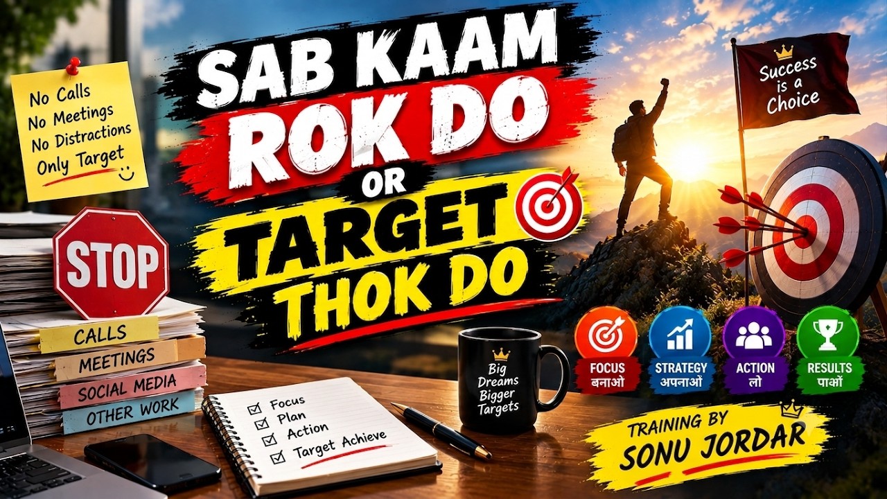 Stop everything and hit the TARGET? - By Mr. Sonu Jordar Ji