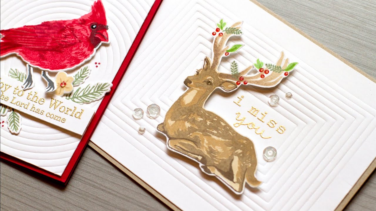 Die Impression Backgrounds (+ Stamp Layering Tips)