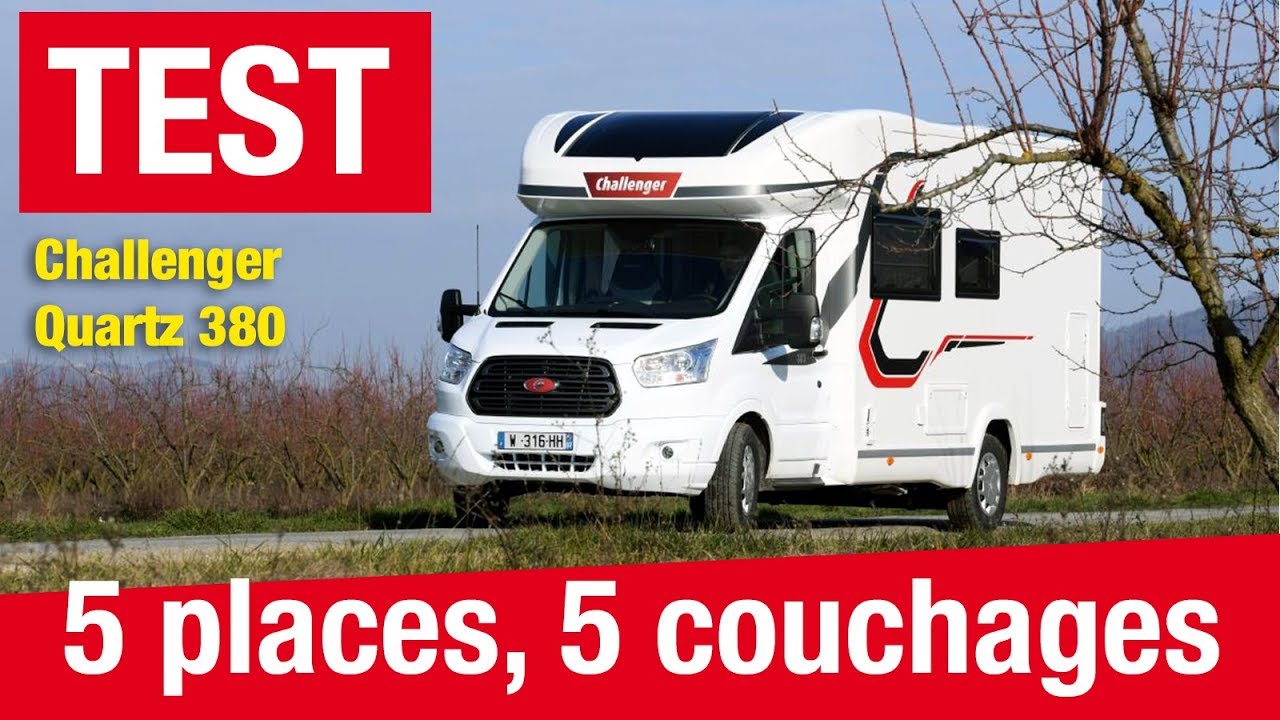 Challenger 380 Quartz: 5 places route et 5 couchages dans un camping-car à salon face-face