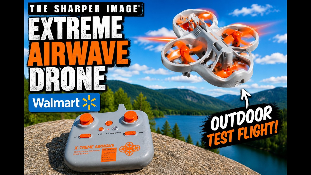 Extreme Airwave Drone from Walmart outdoor test flight!