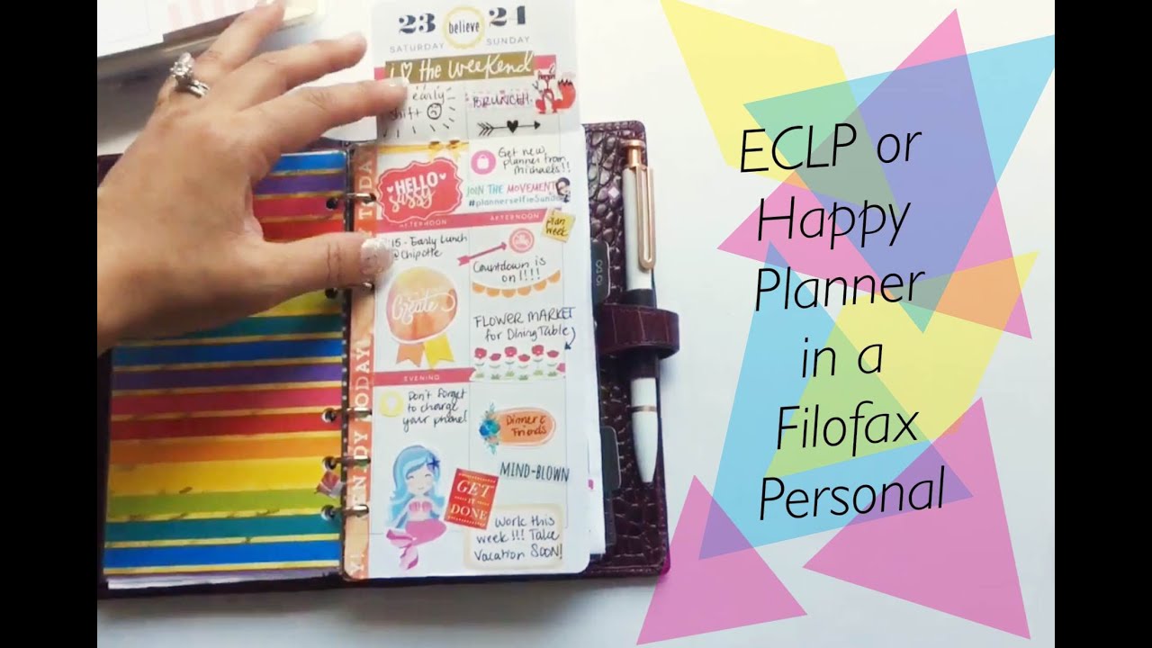 Erin Condren OR Happy Planner in your Personal-sized Filofax \\ Planner Hack for Planner Peace