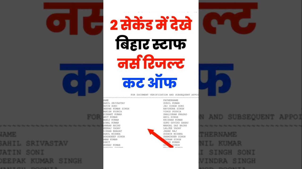 अभी अभी देखे BTSC Staff Nurse Result 2025 Cut Off | btsc staff nurse result kab aayega, date #btsc