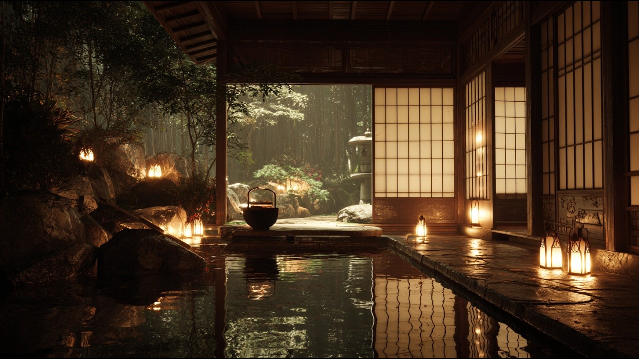 New Japanese Ambient Music - Soothing sounds of rain and Japanese instruments｜ 心を癒す雨音と琴とピアノ
