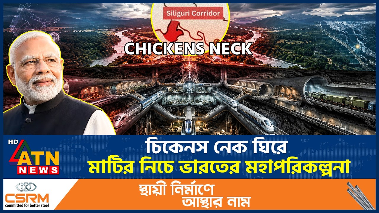 চিকেনস নেক ঘিরে মাটির নিচে ভারতের মহাপরিকল্পনা | Chicken's Neck | Siliguri Corridor | ATN News