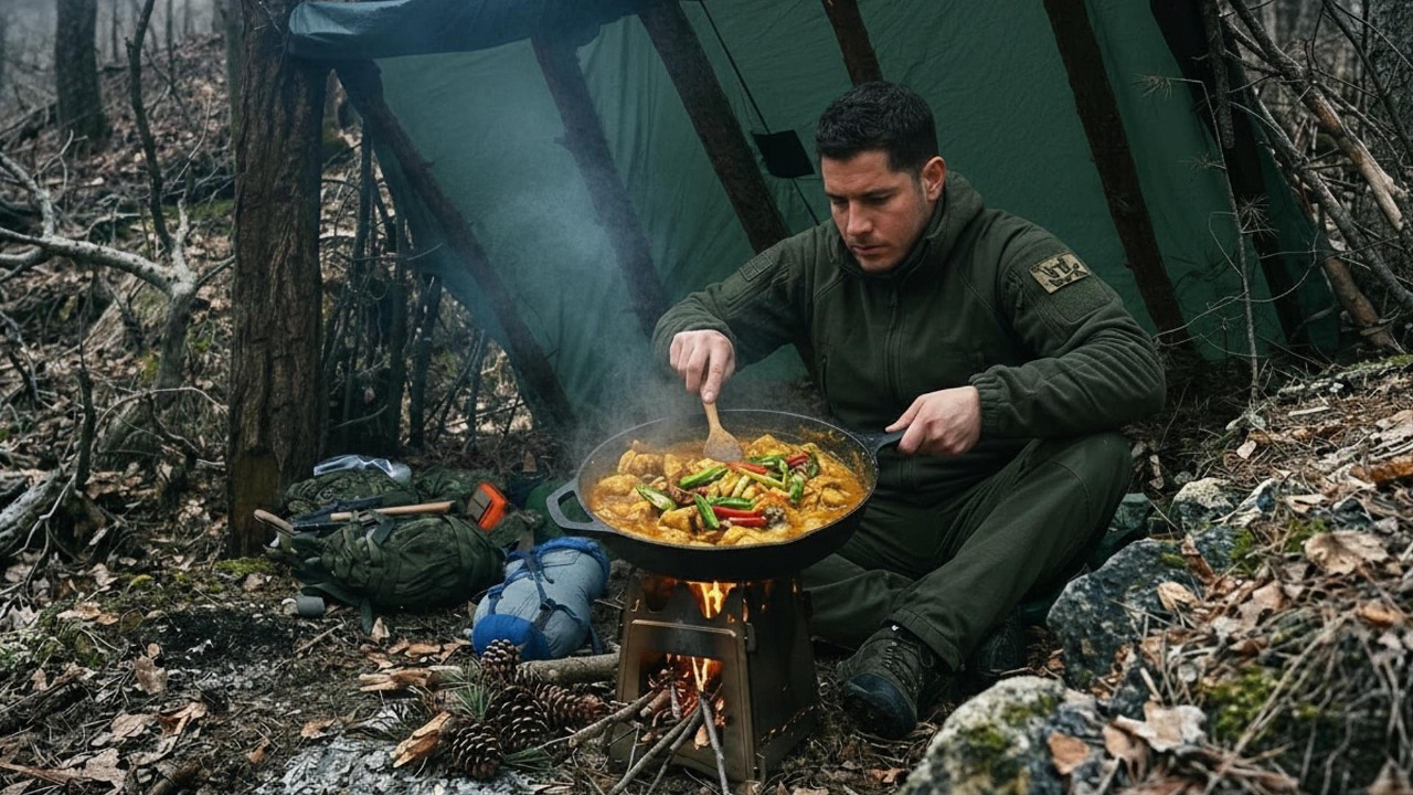 Alone for 2 Days in the Wild | Bushcraft Survival Winter Camping