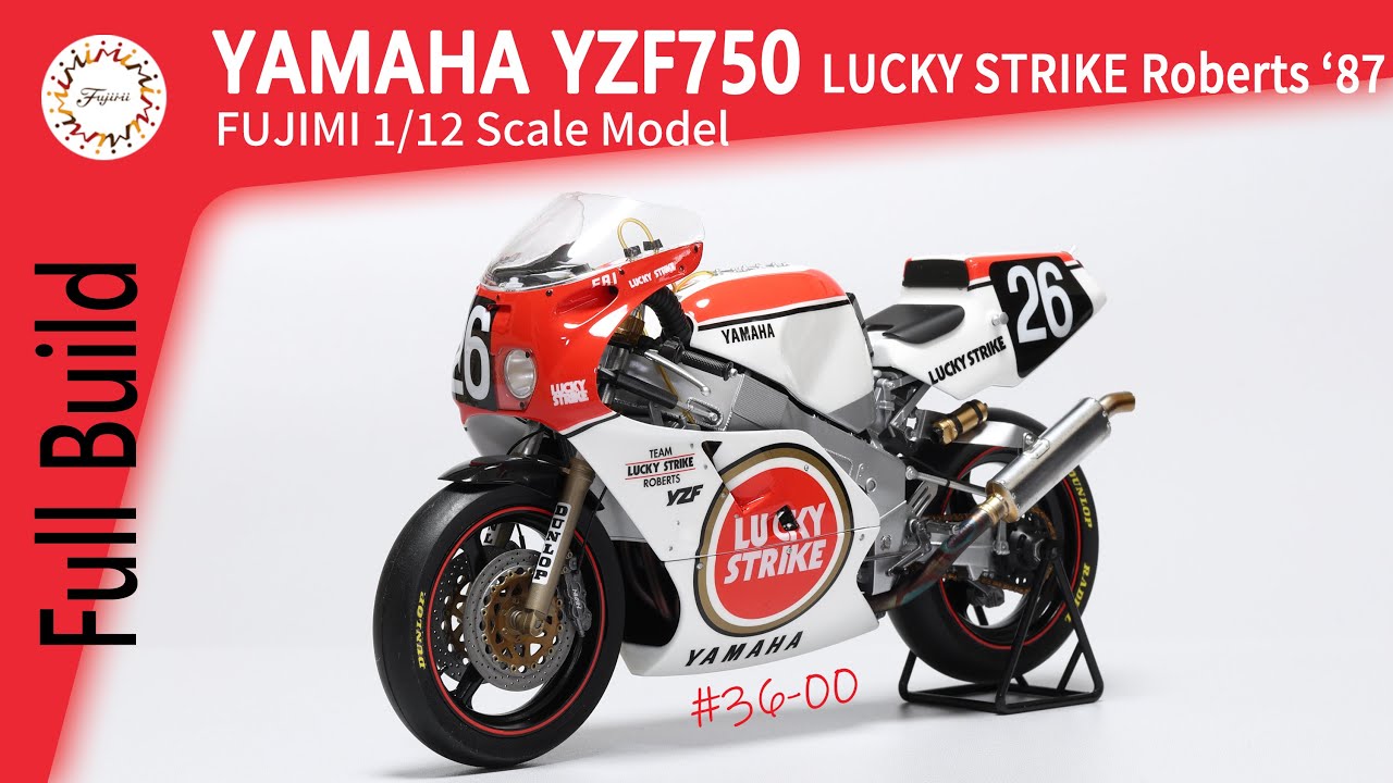【バイクモデル】Fujimi YAMAHA YZF750 Team LUCKY STRIKE Roberts 87 FIM世界耐久選手権 鈴鹿8時間耐久ロードレース