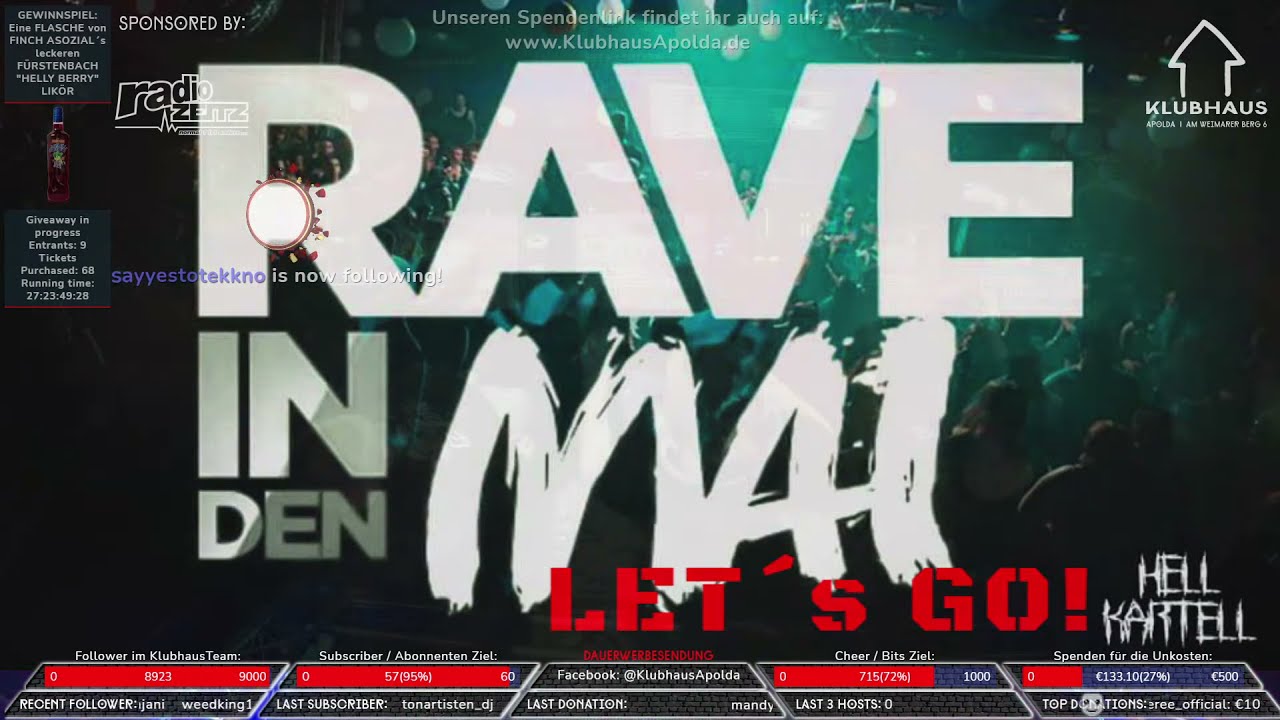 ☠️HELL KARTELL - RAVE IN DEN MAI ☠️ - ABRISS !!! 7 KAMERAS im LIVEMIX 🔥 FX ACTION - KLUBHAUS APOLDA