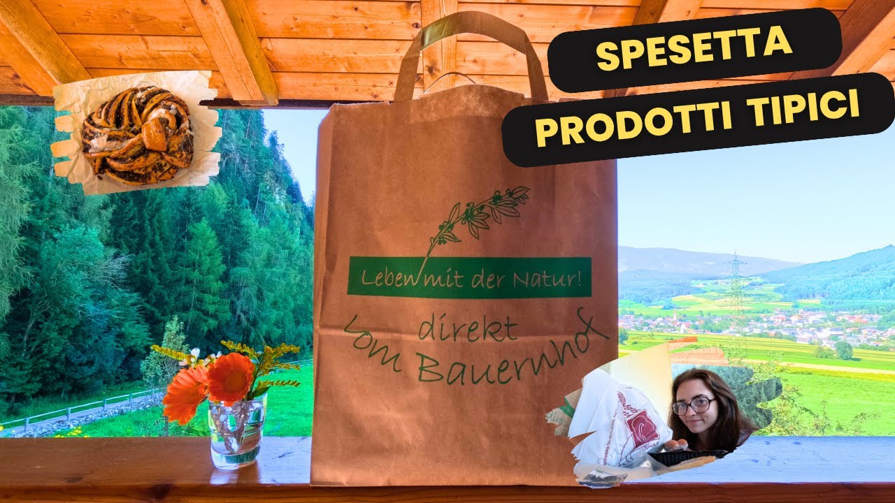 Spesa di prodotti tipici di montagna ai mercatini 🥨