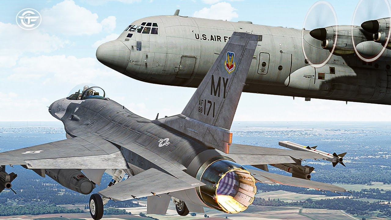 Air Force C-130 Collides with an F-16 over North Carolina (Catastrophe on Base)
