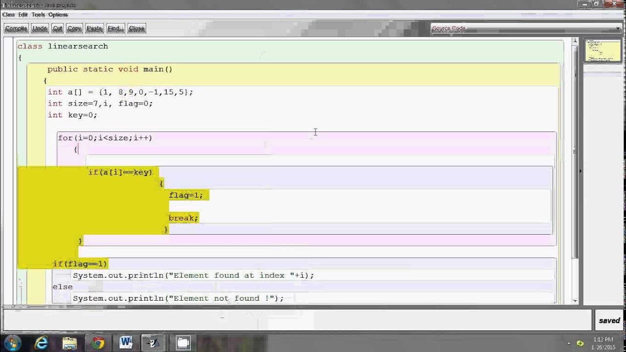 Video 6.2 (BlueJ) : Linear search (ICSE)