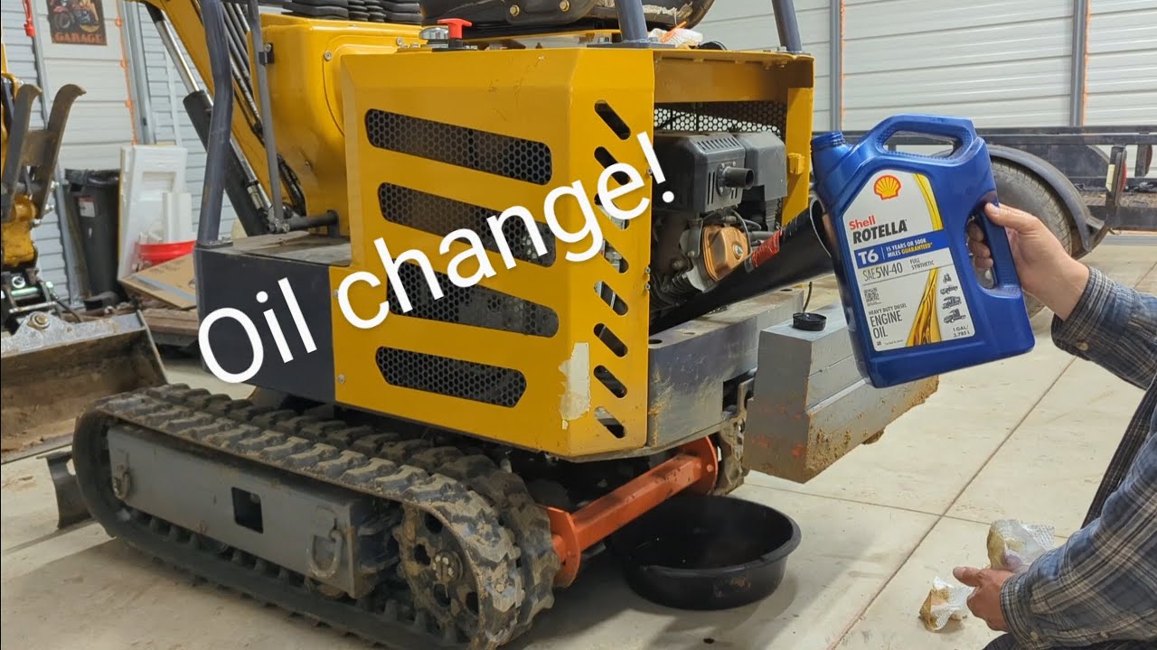 Mini excavator oil change