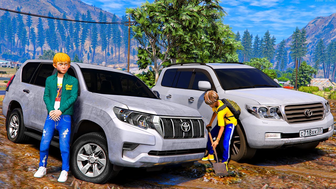 ОПЕРСКАЯ ЕЗДА В GTA 5 - ПОДАРИЛ ГРИШЕ TOYOTA LAND CRUISER PRADO! ПРОВЕРКА НА ПРОХОДИМОСТЬ! 🌊ВОТЕР