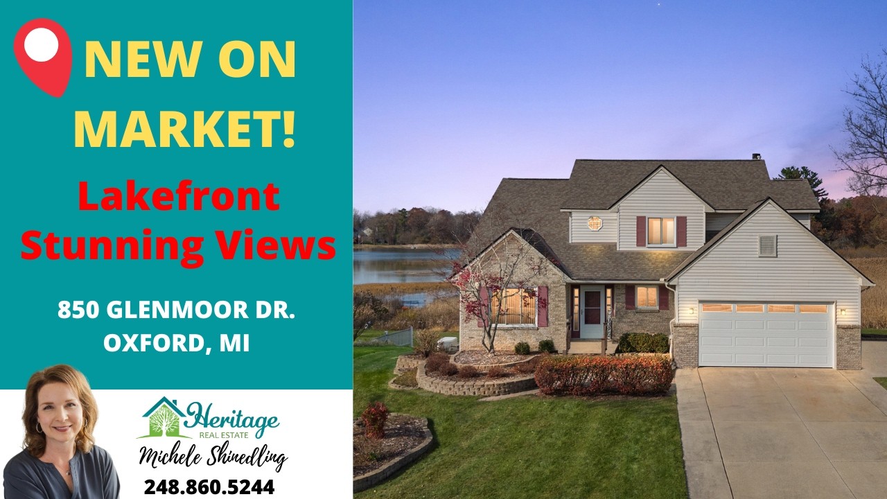 Stunning Powell Lake Waterfront Home 🌅 850 Glenmoor Dr Oxford MI