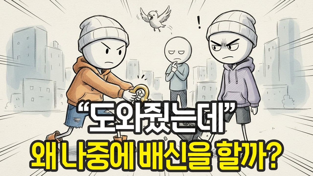 도와줬는데 왜 배신을 할까? 은혜를 원수로 갚는 사람을 단칼에 걸러내는 3초 기술