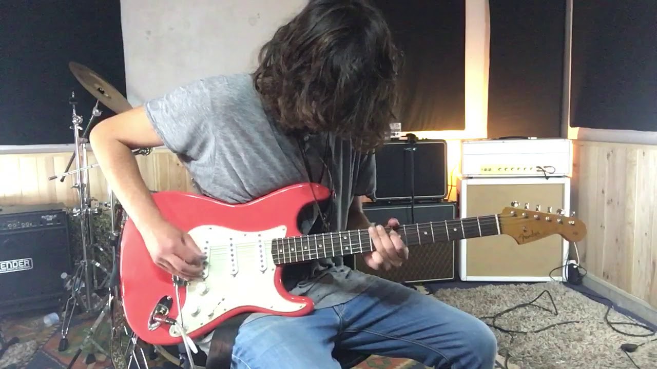Fender stratocaster 1962 fiesta red with Marshall jtm45 white fuzzface and Goldenhorse - abrildel8