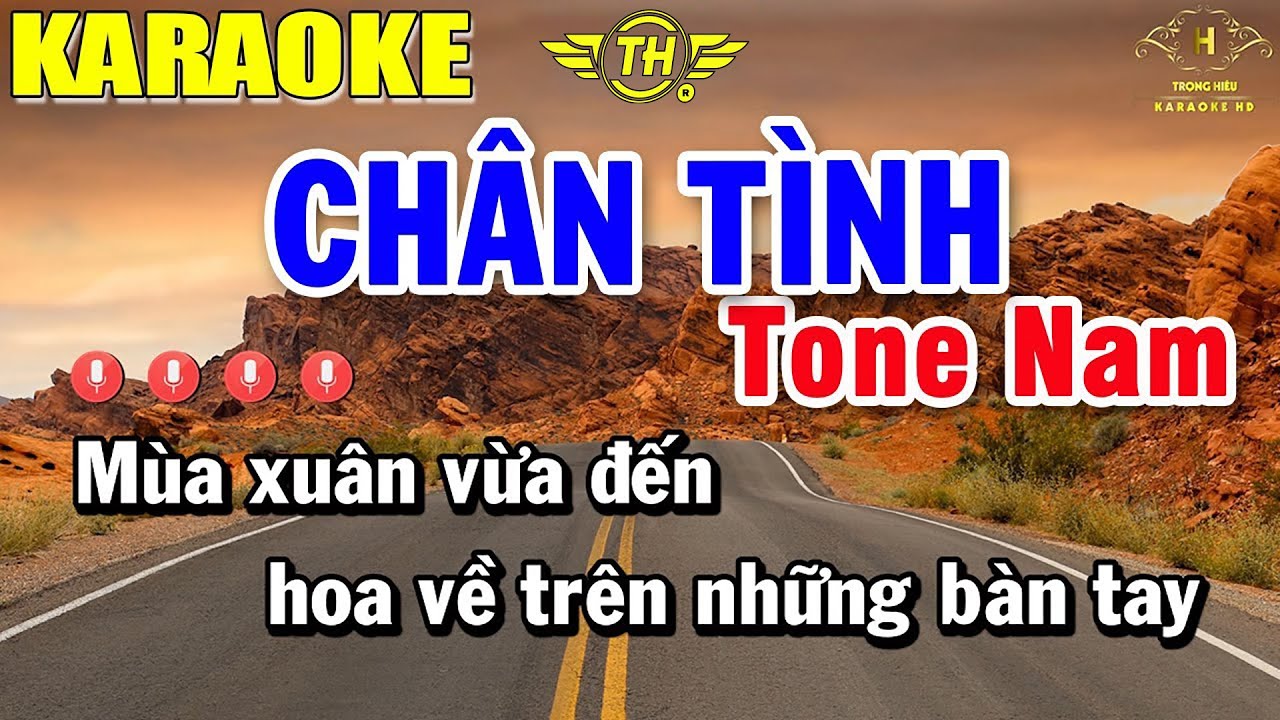 Chân Tình Karaoke Tone Nam Nhạc Sống 2023 | Trọng Hiếu