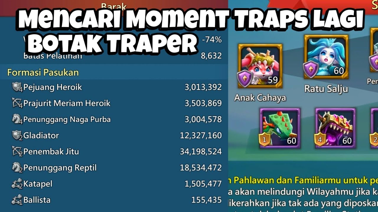 Rally Traps Dan Solo Traps 20 Juta Beraksi!! Semoga Kita Mendapatkan Titan Besar Hari ini