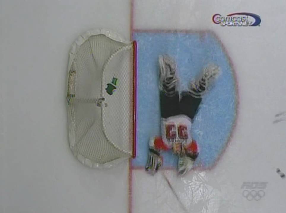 Brian Boucher Unbelievable Save After His Own Mistake (April 9 2010)