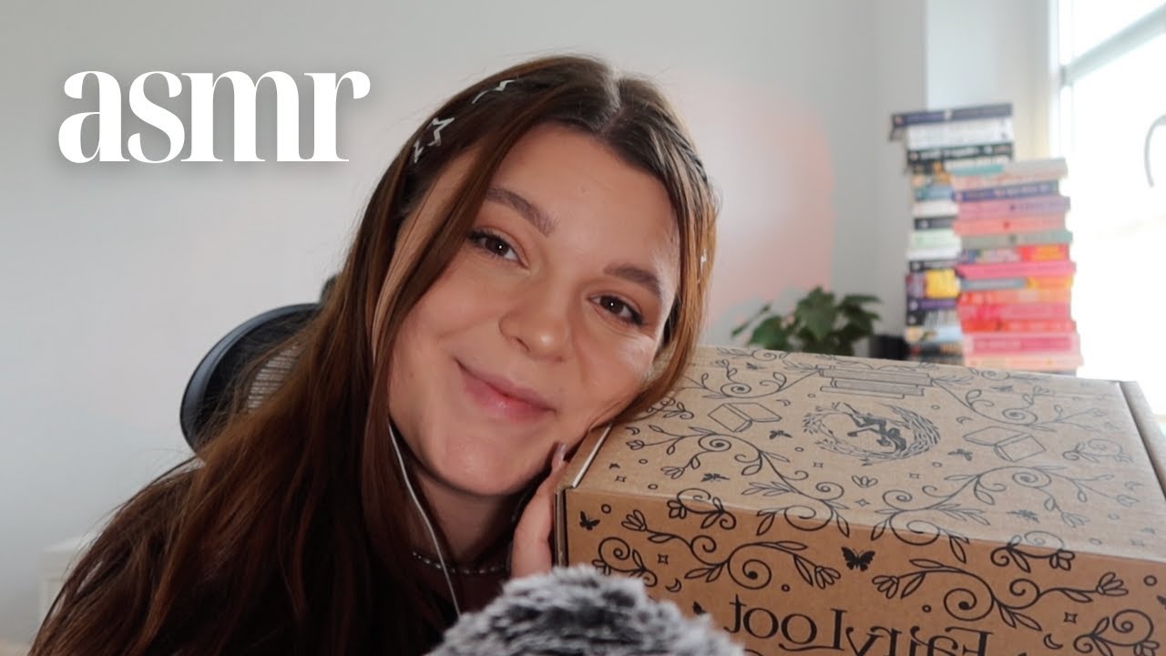 ASMR fairyloot june book unboxing 🧚🏻✨ *whispered book haul*