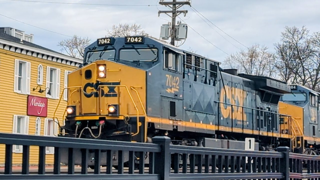 Southbound CSX mixed manifest on track one 