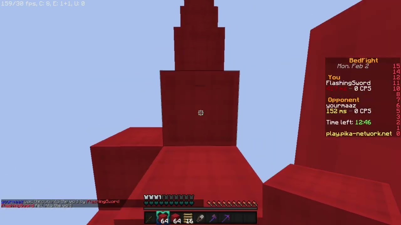 TryHarding BedFight with Windows 7 (barely made it)