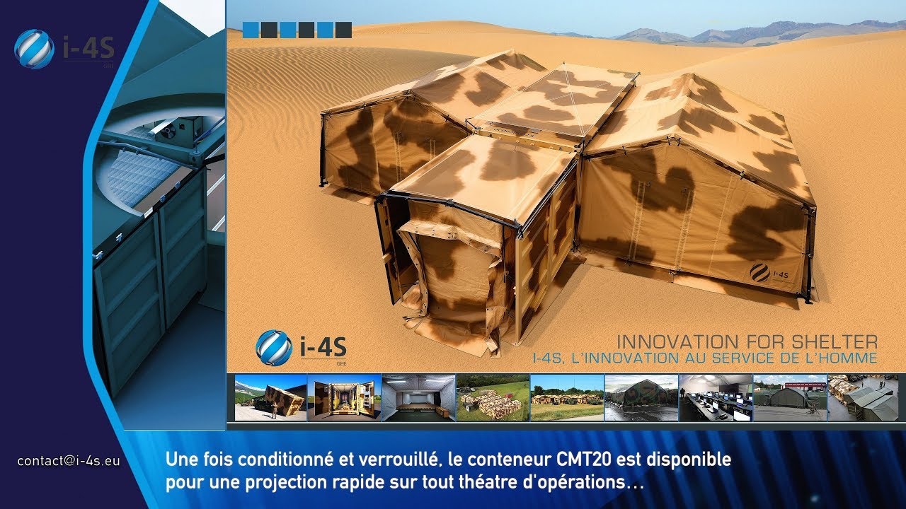 Conteneur militaire déployable I 4s - Conteneur CMT20 - Poste de commandement et transport