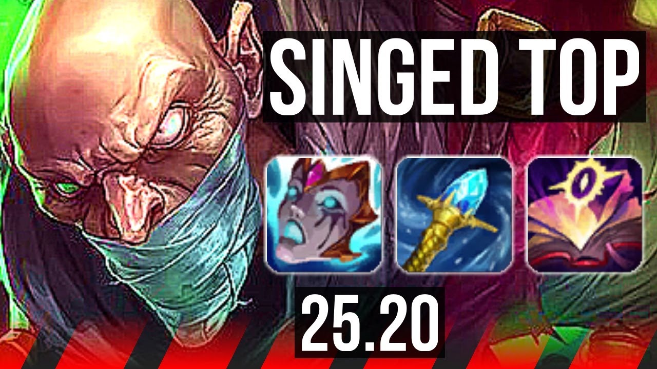 SINGED vs GAREN (TOP) | Rank 9 Singed | EUW Master | 25.20