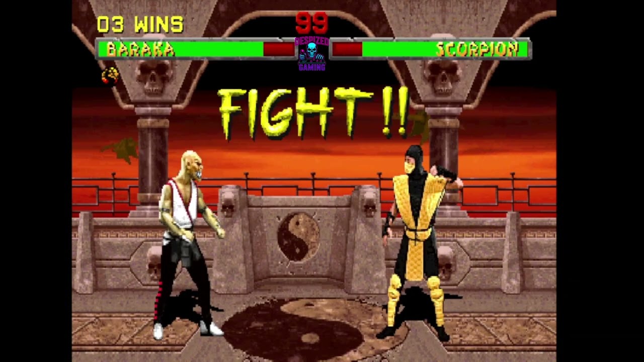 Mortal Kombat II (1993) 1CC — Baraka No-Damage | Full Arcade Clear