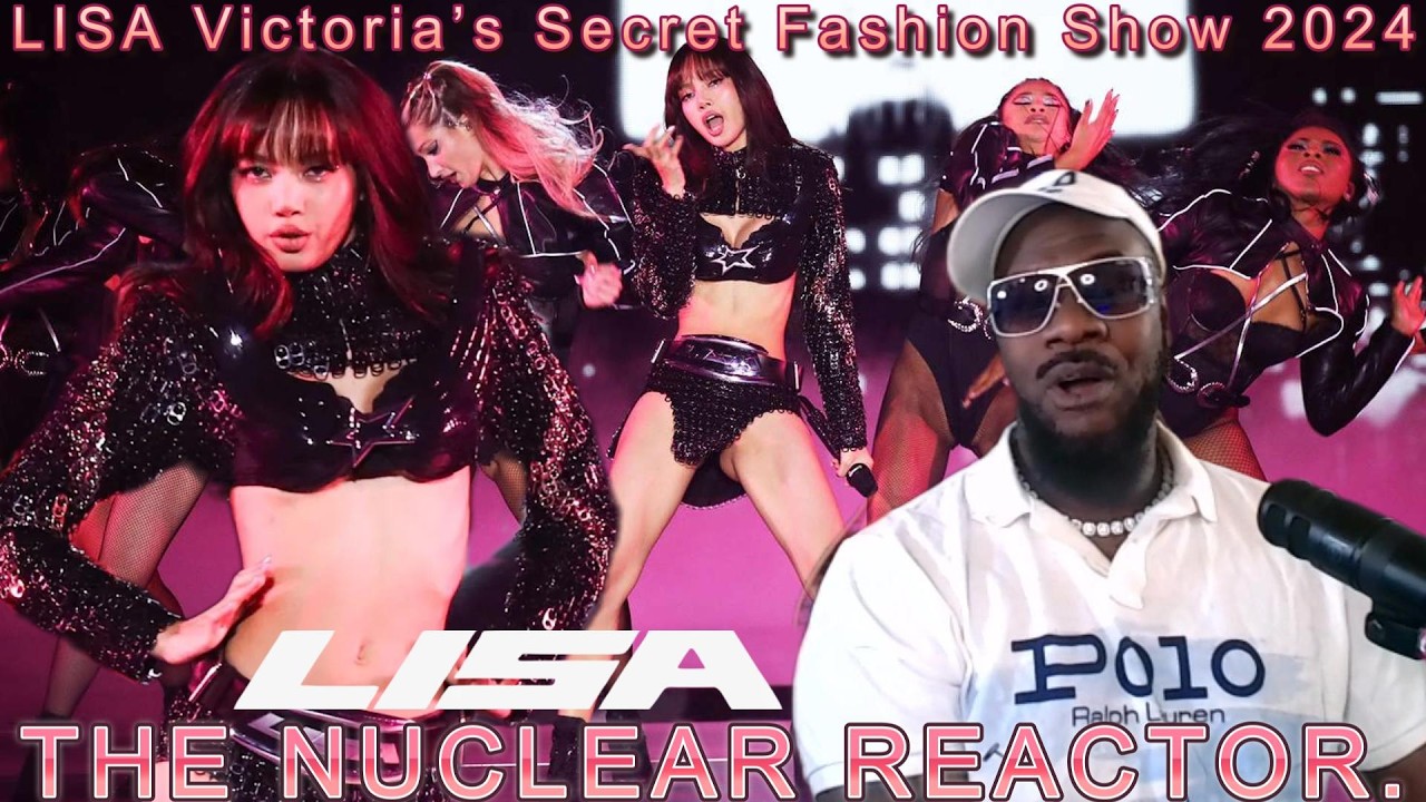 LISA 🔥  performing Rockstar + Moonlit Floor from the Victoria’s Secret REACTION