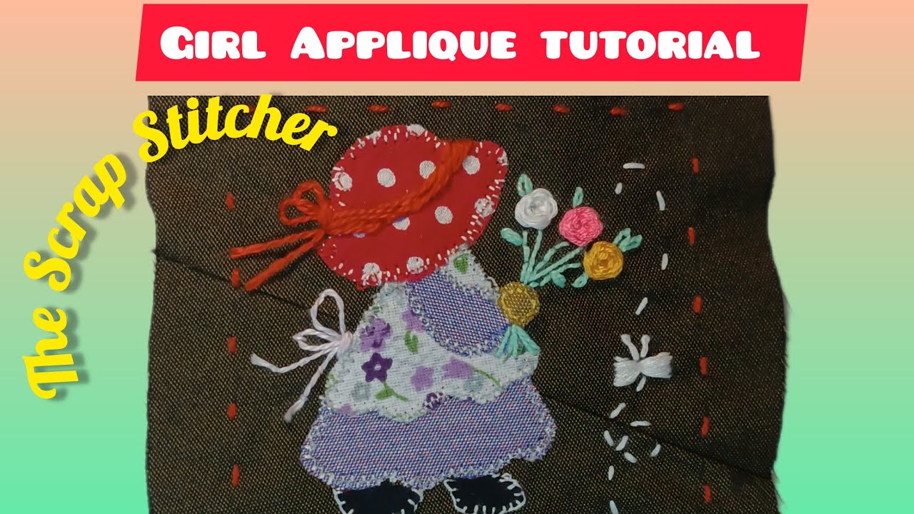 Fabric Scrap Girl Appliqué Tutorial: Dreamy Portrait Sewing Project🎀 | The Scrap Stitcher