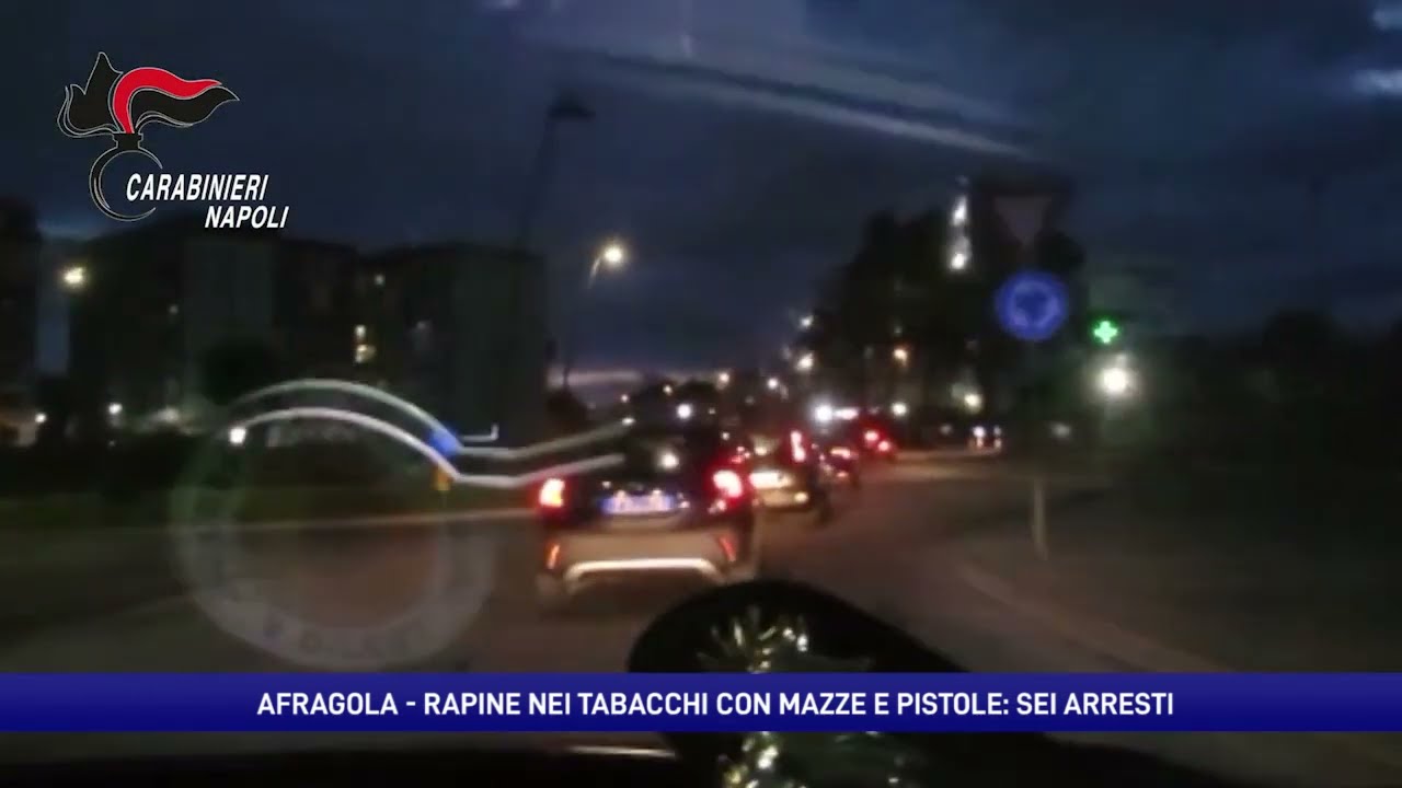 Afragola, rapine nelle tabeccherie con mazze e pistola: sei arresti