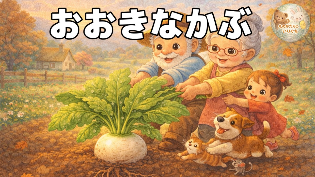 【おおきなかぶ】名作童話シリーズ｜やさしい読み聞かせ｜寝る前